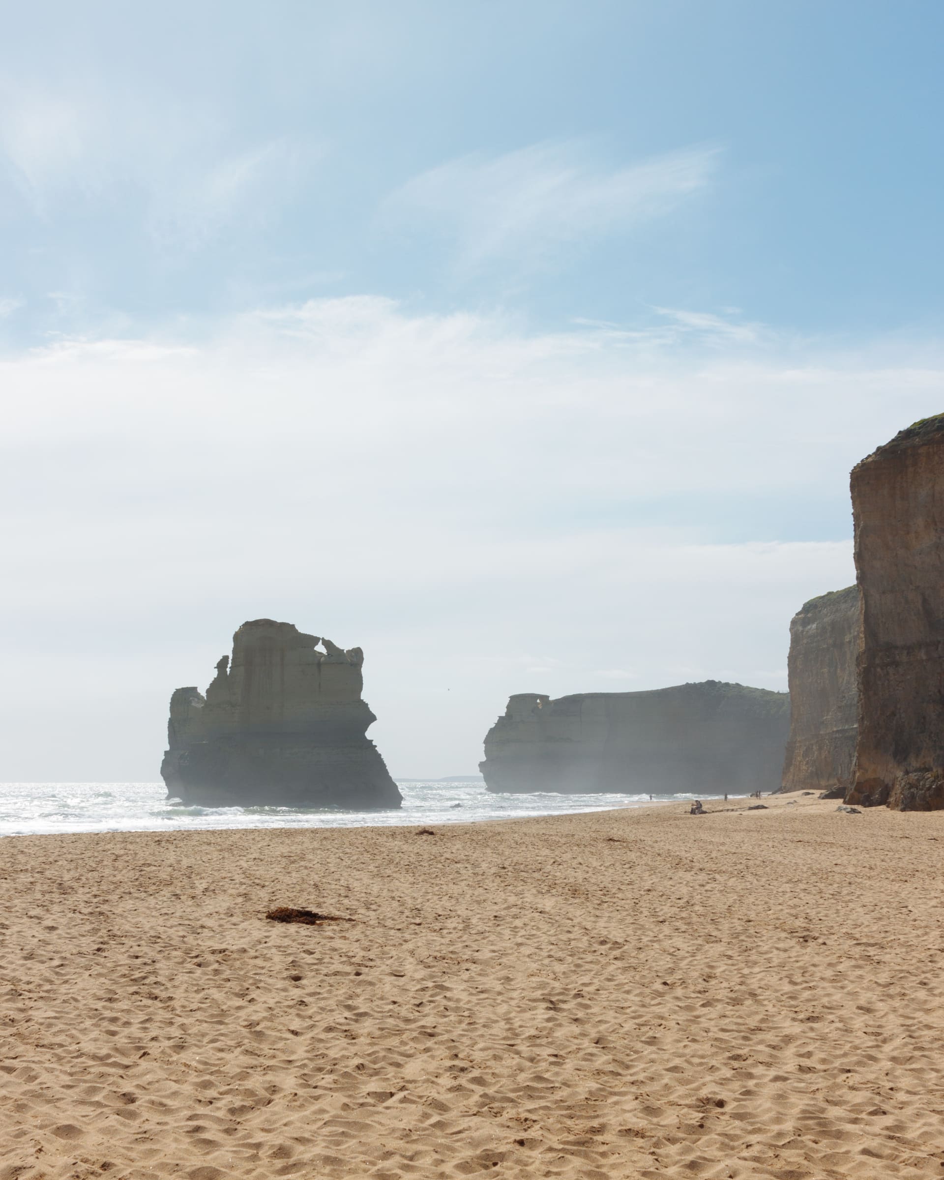 A view of the iconic rocks from the ground. Really gives a different perspective of how large they are!